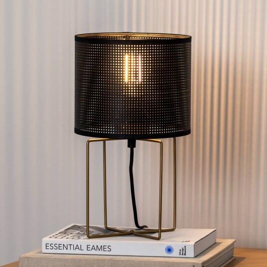 Luminex Bordlampe Kamille med perforert metallskjerm