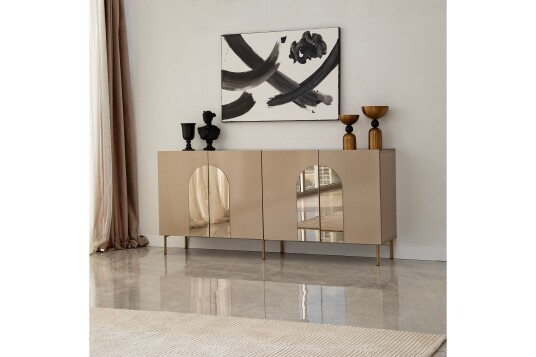 Mirrilnesh Konsollbord 180 cm Bronse/Gull