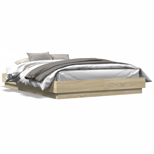  Sengeramme sonoma eik 160x200 cm konstruert tre 8721012275799
