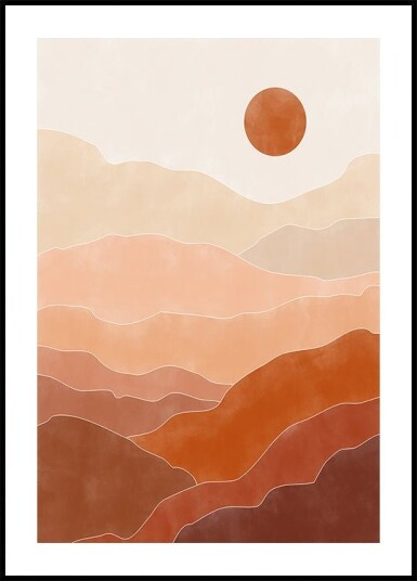 Desert Sun Rise Plakat / 40x50cm