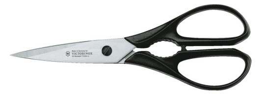 Victorinox Universell kjøkkensaks; Bladlengde 7.3 cm 20.3x9.5 cm LxB; Sølvfarge/Svart Victorinox Universell kjøkkensaks; Bladlengde 7.3 cm 20.3x9.5 cm LxB; Sølvfarge/Svart