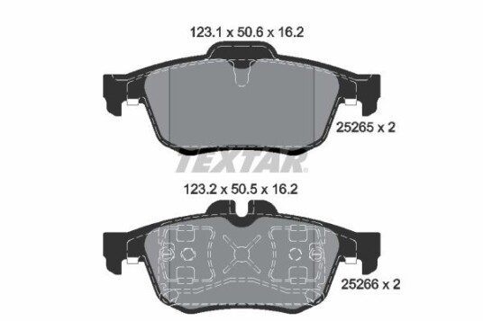 Bremseklosser TEXTAR 2526501 Bremseklosser TEXTAR 2526501