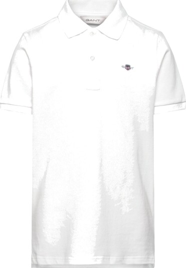Gant Kids Shield Pique Ss Polo Shirt White 128