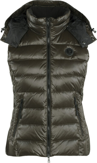 Olivia Down Vest Olive M Glossy down vest Olivia Down Vest Olive M Glossy down vest
