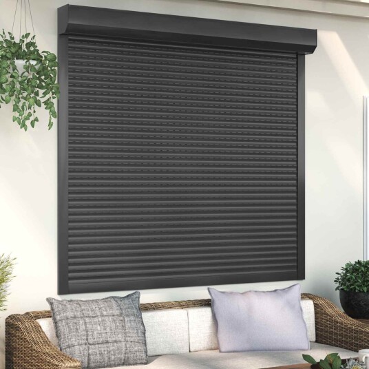 Rullegardin Antrasitt 160 x 150 cm Aluminium og Polyuretan
