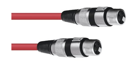 Omnitronic 30220900 Xlr 3 Pin Hankjønn Xlr 3 Pin Hunkjønn 1,5 M Rød