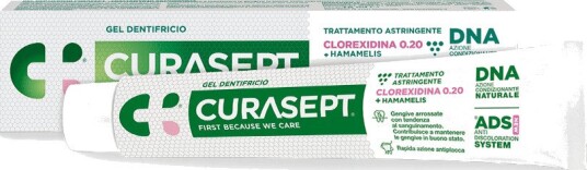 Curasept ADS DNA Astringent Pro Tannkrem 0,20 % Klorhexidin Intensiv pleie for blødende og irritert tannkjøtt