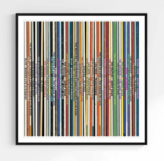 Personalisert Plakat   Kvadratisk 50 Vinylplate Plakat