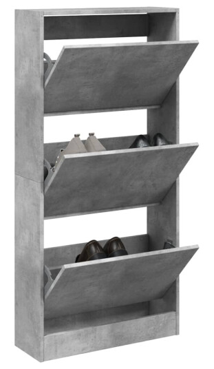 Skoskap betonggrå 60x21x125,5 cm konstruert tre 8721012381353