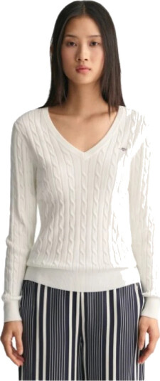 Gant Dame Strikkevarer Hvit XL,