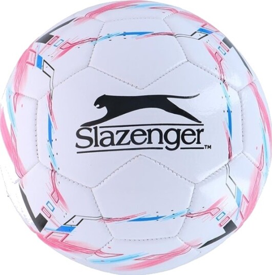 Slazenger Ball Til Fotball Str. 5 (Hvit/Rosa)