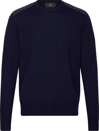 Belstaff Kerrigan Crewneck Jumper Lichen Navy L Belstaff Kerrigan Crewneck Jumper Lichen Navy L