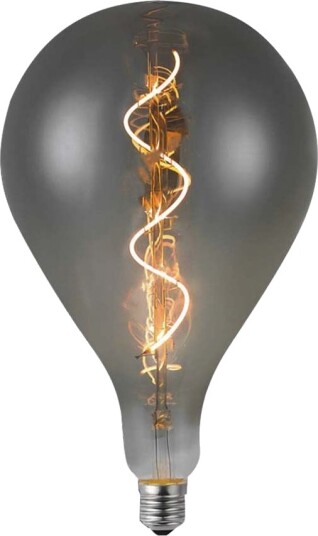 V Tac E27 4W LED filament spiralpære   A160 smoky glass varm hvit   Kulør : Varm