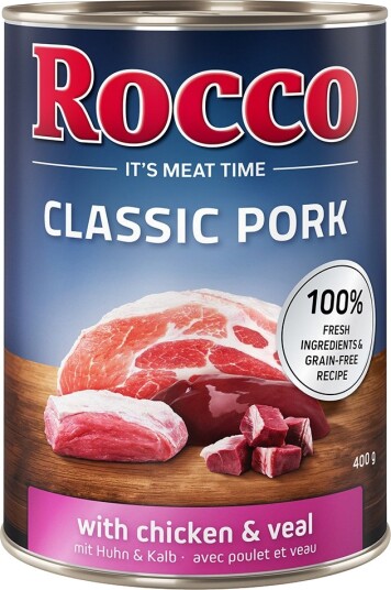 Rocco Våtfôr Classic Pork & Kalv Kylling 6 X 400 G