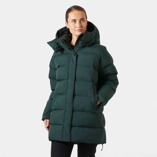 Helly Hansen Dame Aspire Varm Oppblåst Overdimensjonert Parka Grønn XL