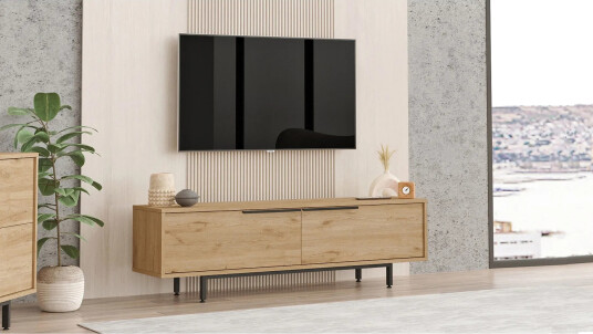 Munish TV benk 160 cm Valnøtt Munish TV benk 160 cm Valnøtt
