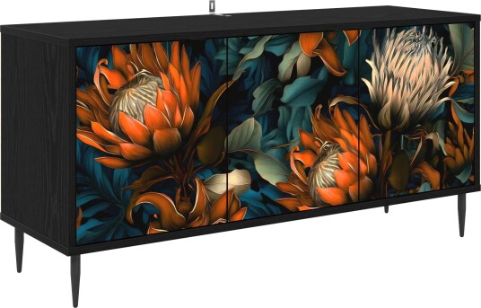 vidaXL TV skap LOCHEM 102 x 33 x 51 cm Svart eik Konstruert tre vidaXL TV skap LOCHEM 102 x 33 x 51 cm Svart eik Konstruert tre