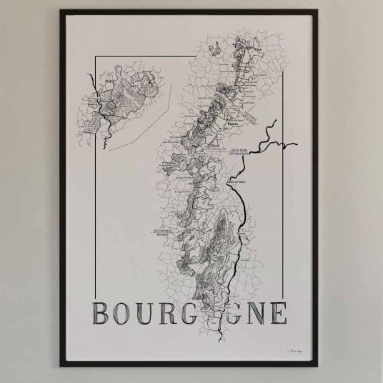 Brushery Vinplakat Bourgogne 50x70cm