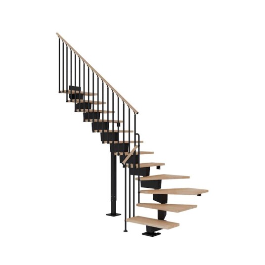 Dolle Dubai L trapp I Svart classic Iii oljeret Bøk 90 14   Loddret Høyde 255 315cm