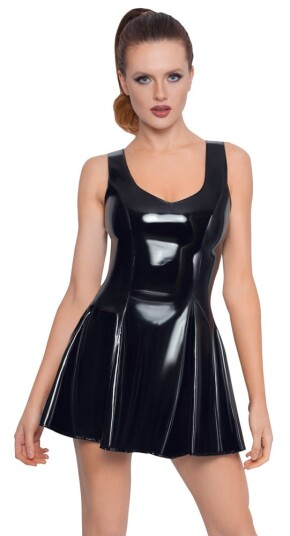 Vinyl Dress With Flared Skirt Vinyl Dress With Flared Skirt
