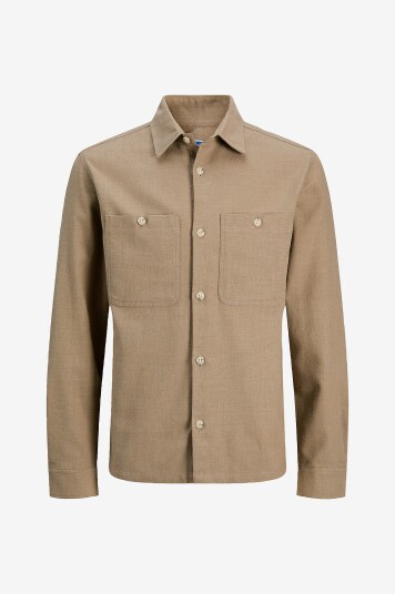 Jack & Jones Overtreksskjorte jprBlurayle Linen Beige Jack & Jones Overtreksskjorte jprBlurayle Linen Beige