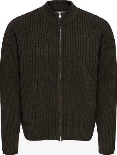 ONLY & SONS Onsarlok L/S Cardigan Knit   COFFEE BEAN   XS