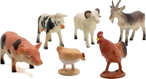 Pocket Money Farm Animals 6 Pcs