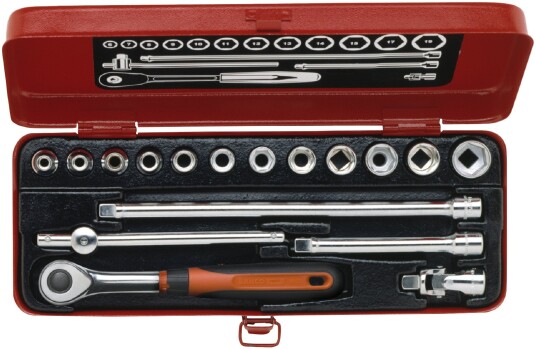 Bahco Ergo Pipenøkkelsett 3/8" Firkant 7430GE