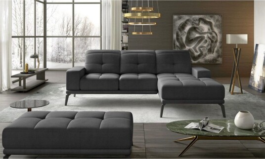 Hjørnesofa Eltap Torrense 265x175x98 cm Monolith 97 Grønn Høyre