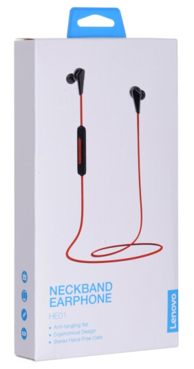 Lenovo Wireless Bluetoo Th Earphone He01 Red Lenovo Wireless Bluetoo Th Earphone He01 Red