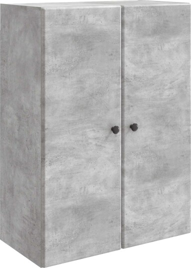 vidaXL Vegghengt skap Betonggrå 66 x 34,5 x 90 cm Konstruert tre
