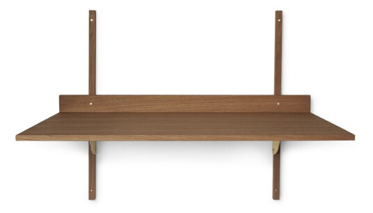 ferm LIVING Sector skrivebord Smoked Oak, brass