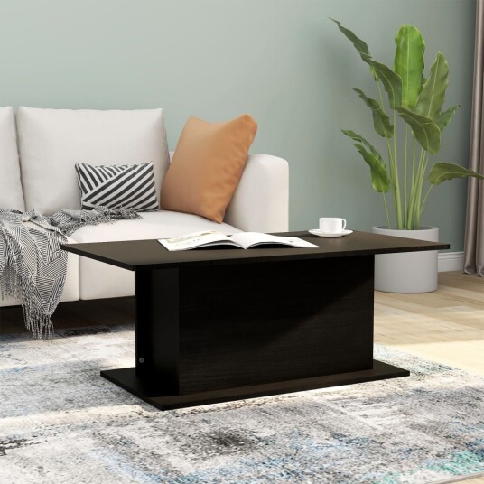 vidaXL Salongbord svart 102x55,5x40 cm sponplate