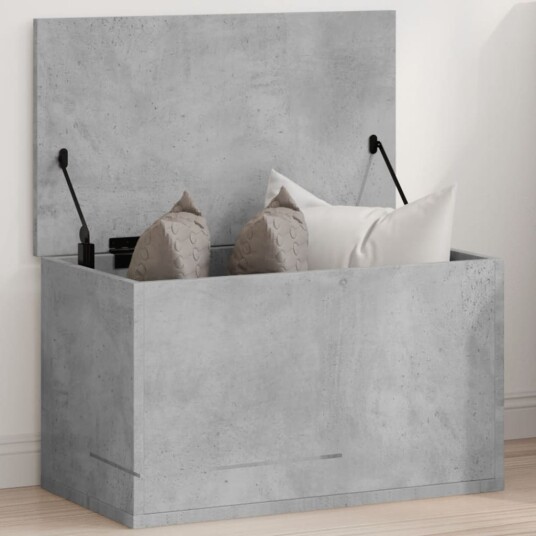  Oppbevaringsboks betonggrå 60x35x35 cm konstruert tre