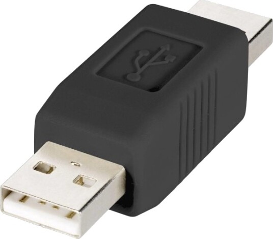 Renkforce Usb 2.0-Adapter [1X Usb 2.0 Kontakt A 1X Usb 2.0 Kontakt A] Svart Forgyldte Kontakter