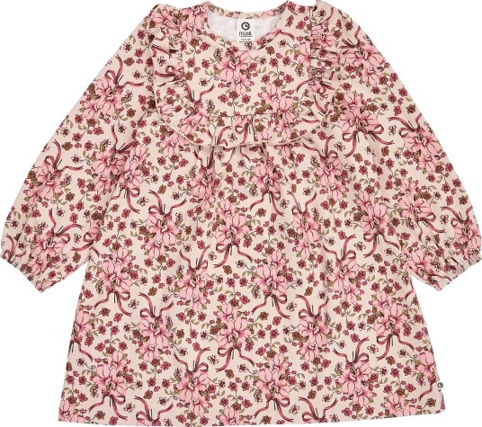 Müsli Bouquet Ruffle L/S Dress - OAK/ BLUSH/ BAROQUE ROSE - 92