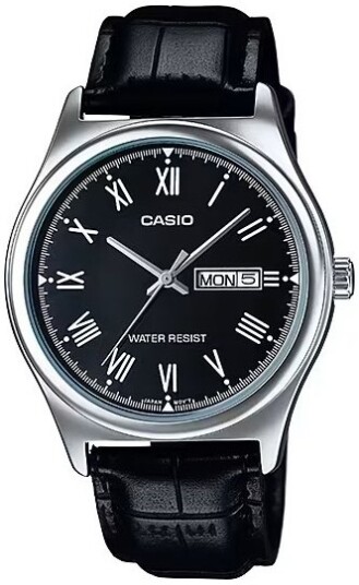 Casio Herreklokke MTP-V006L-1BUDF Classic Sort/Lær Ø38 mm