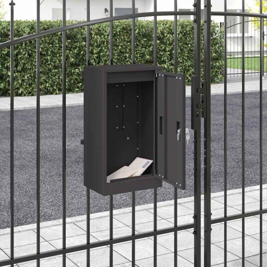 vidaXL postkasse Svart 30 x 23 x 55 cm Stål