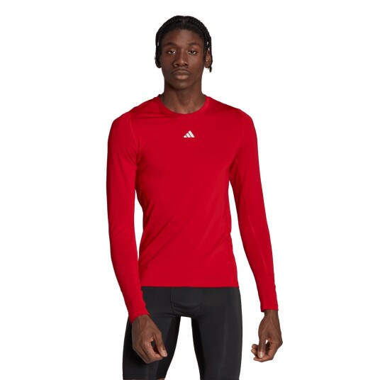 adidas Techfit Long Sleeved Tee, kompresjonstrøye for fotball, herre Team Power Red 2
