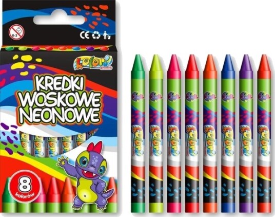 Penmate Neon Voksfarger Dino 8 Farger (Kolori Premium)