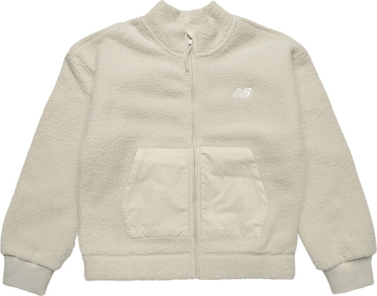 New Balance Borg Zip Thru Jacket   Beige   134