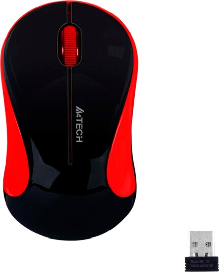 A4Tech V-Track G3-270N Trådløs Mus 1000 DPI Rød/Sort