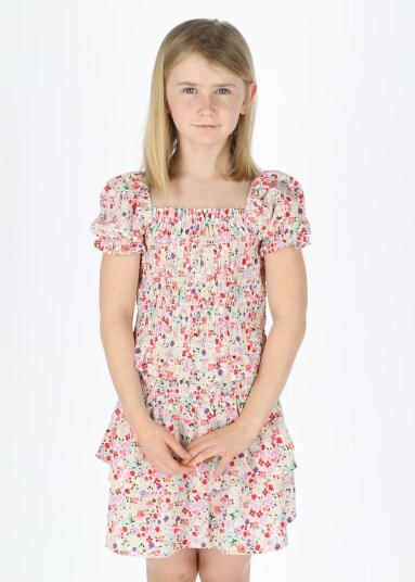 Seaside Miami Smock Top Jr Multi Flower 140 Topper