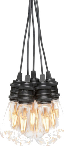 Konstsmide Slynge E27 10 amber utskiftbare LED svart dim 24V / IP44 Konstsmide Slynge E27 10 amber utskiftbare LED svart dim 24V / IP44