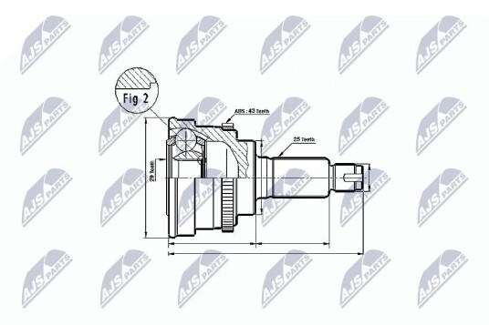 Nty Drivknute drivaksel NTY NPZ SU 024