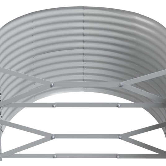 vidaXL Plantekasse pulverlakkert stål 249x100x68 cm grønn