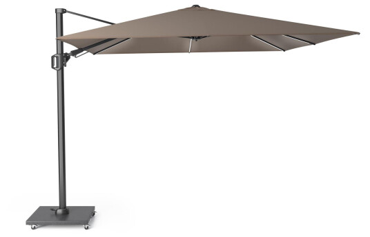 Platinum Sun & Shade Challenger T² Glow parasoll Champagne/havanna exkl. parasollfot 3 x 3 m Taupe