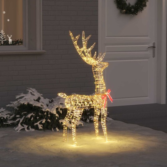 3D reinsdyr Varmhvit 128 cm PET 3D reinsdyr Varmhvit 128 cm PET
