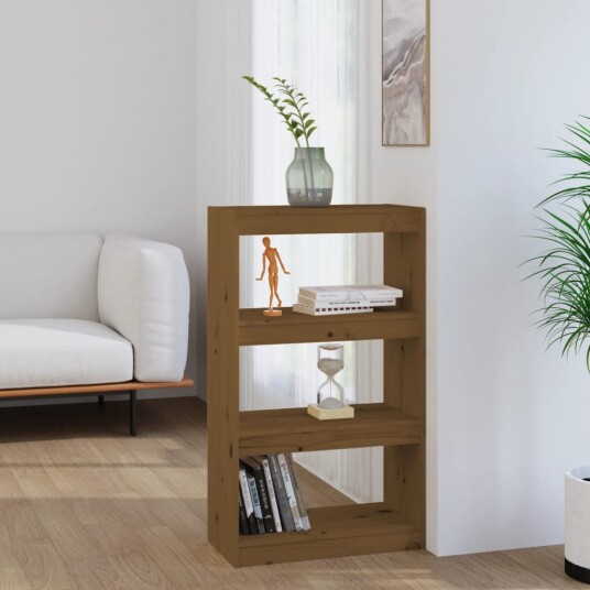 vidaXL Bokhylle/romdeler honningbrun 60x30x103,5 cm heltre furu vidaXL Bokhylle/romdeler honningbrun 60x30x103,5 cm heltre furu
