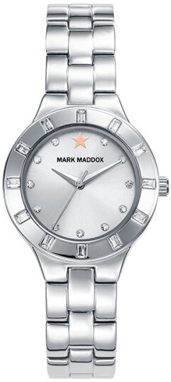 Mark Maddox Dameklokke MM7010 17 Classic Sølvfarget/Stål Ø30 mm